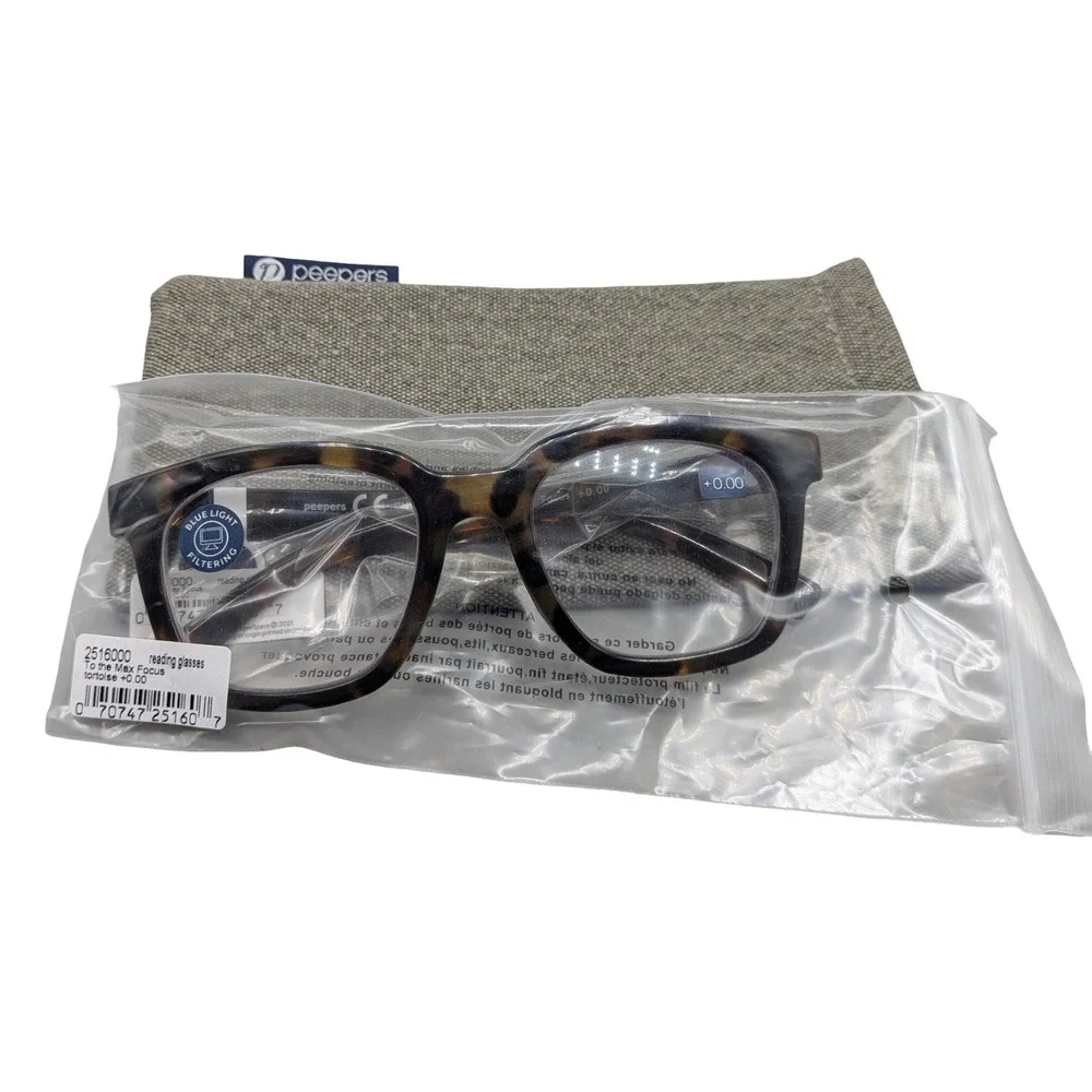Peepers To the Max Focus Blue Light Filtering Glasses Tortoise +0.00‎ 2516000